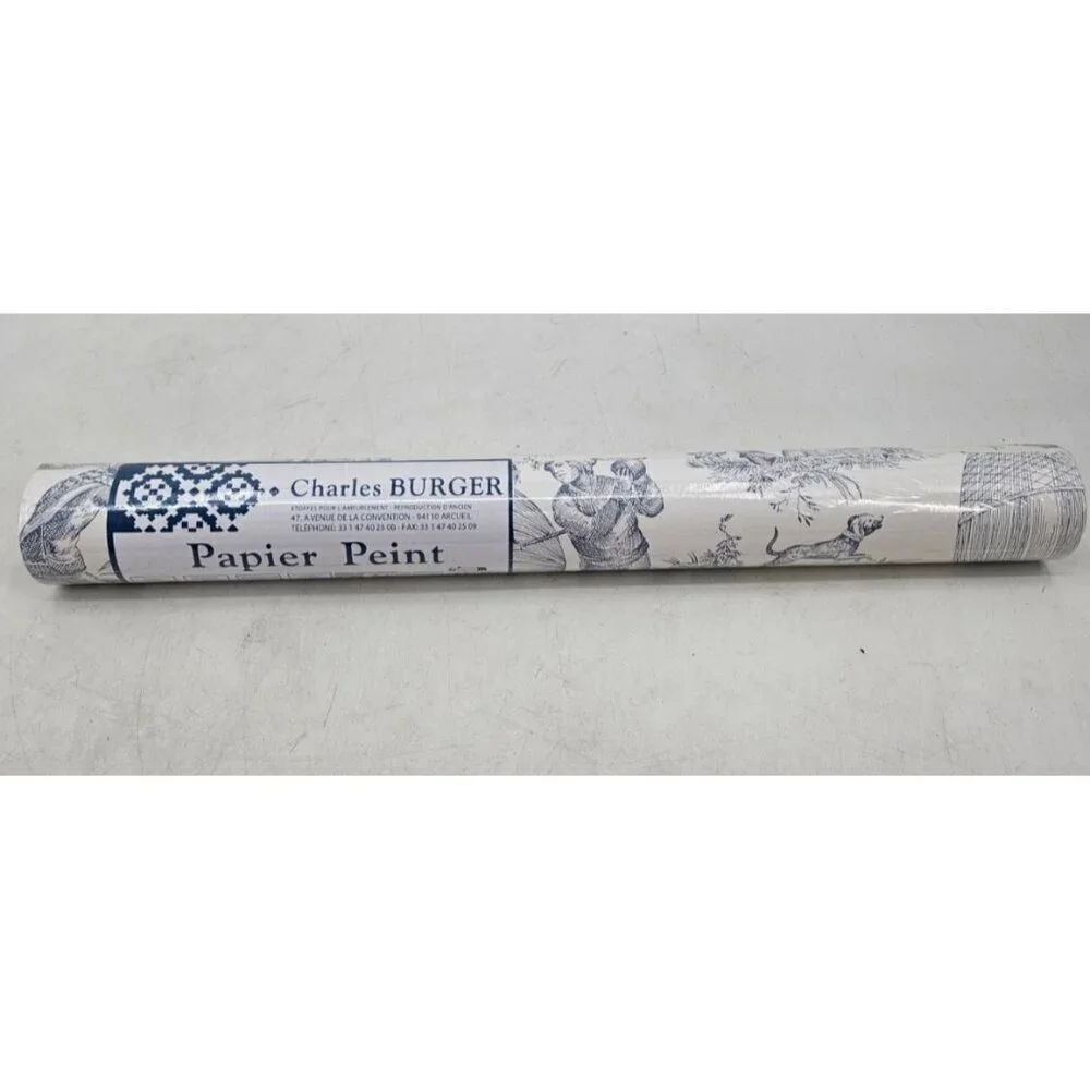 New Charles Burger Wallpaper Blue Toile 21